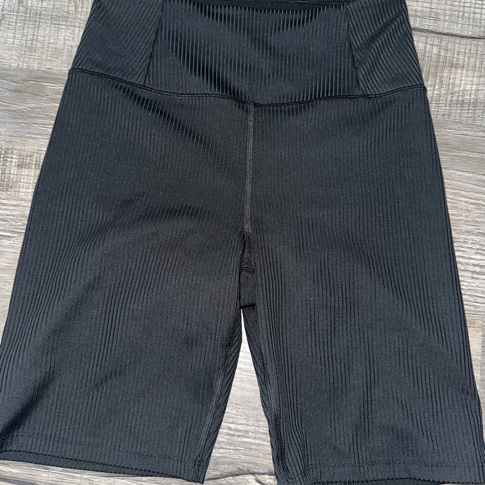 Girlfriend Collective Black Ribbed Bike Shorts